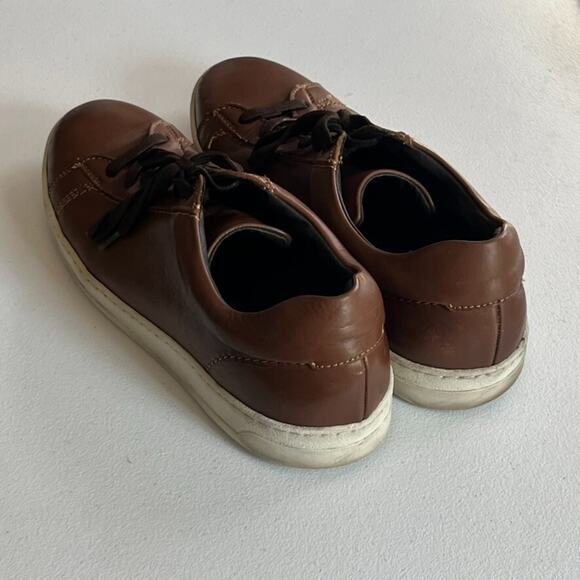 Bruno Magli Diego Sneakers Men’s 11 M EU 44 Cognac Low Top Shoes Brown Leather - Picture 6 of 12